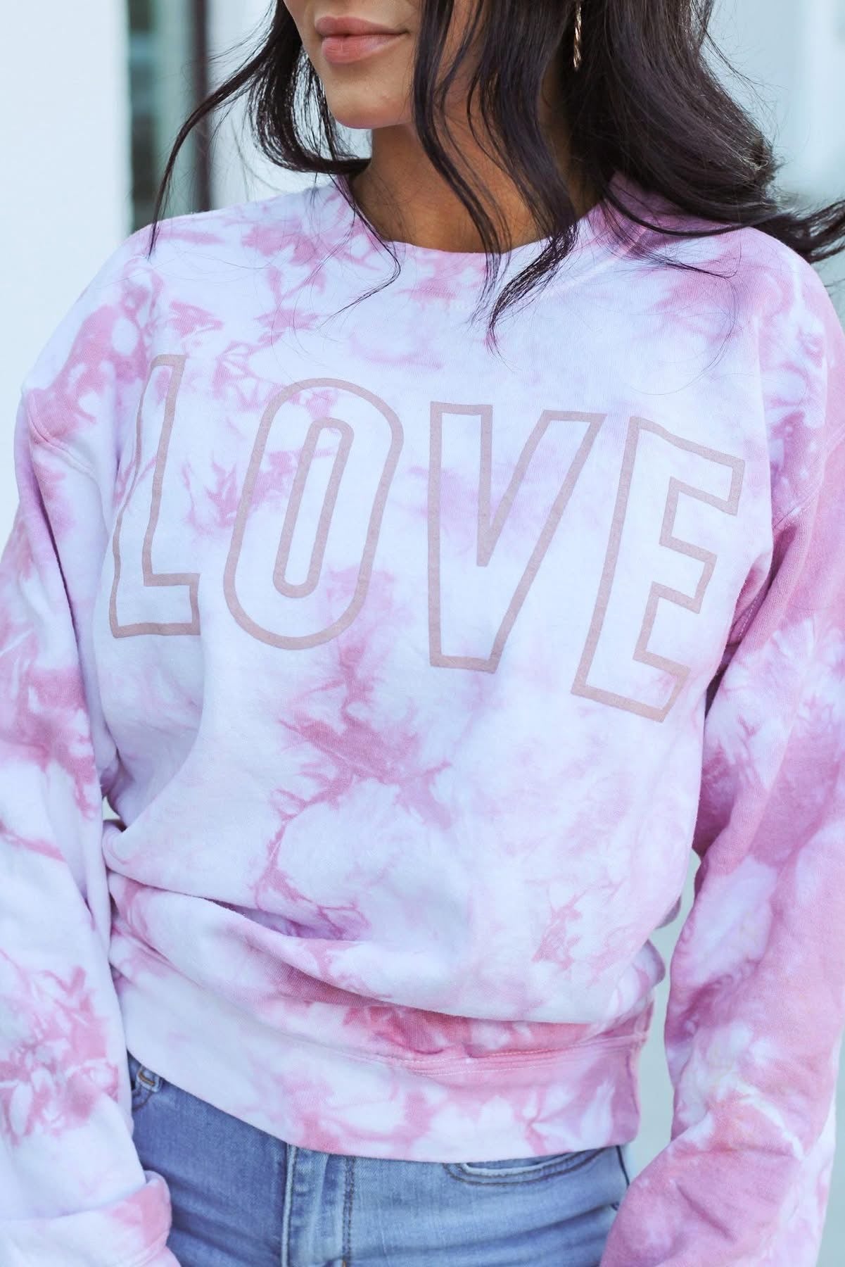 Tie Dye Love Crewneck