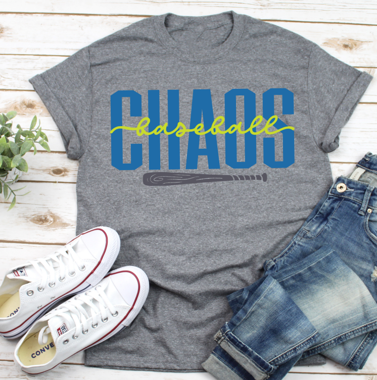 PRE-ORDER Chaos Baseball Script Tee