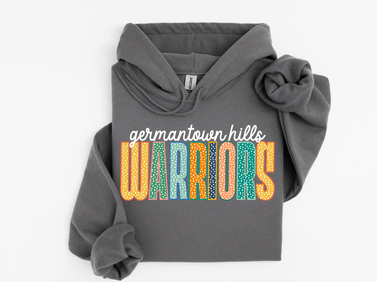 PRE-ORDER Germantown Hills Warriors Polka Dot Sweatshirt