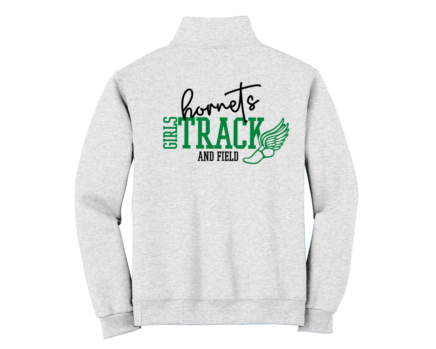 PRE-ORDER Hornets Script Girl’s Track & Field Quarter Zip