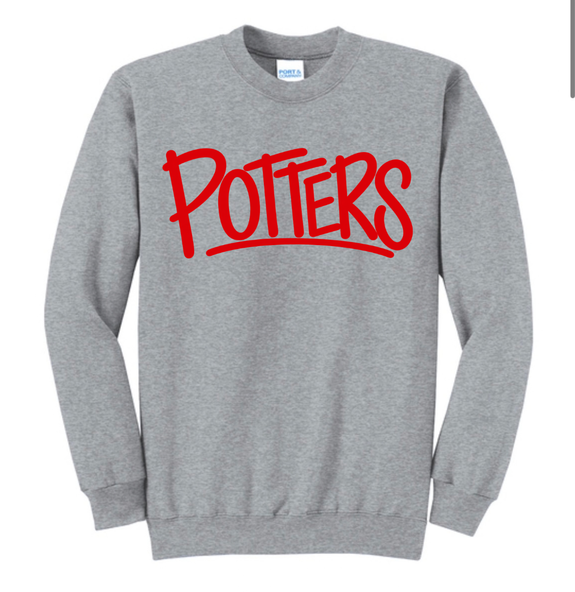 PRE-ORDER Potters Red Script Crewneck