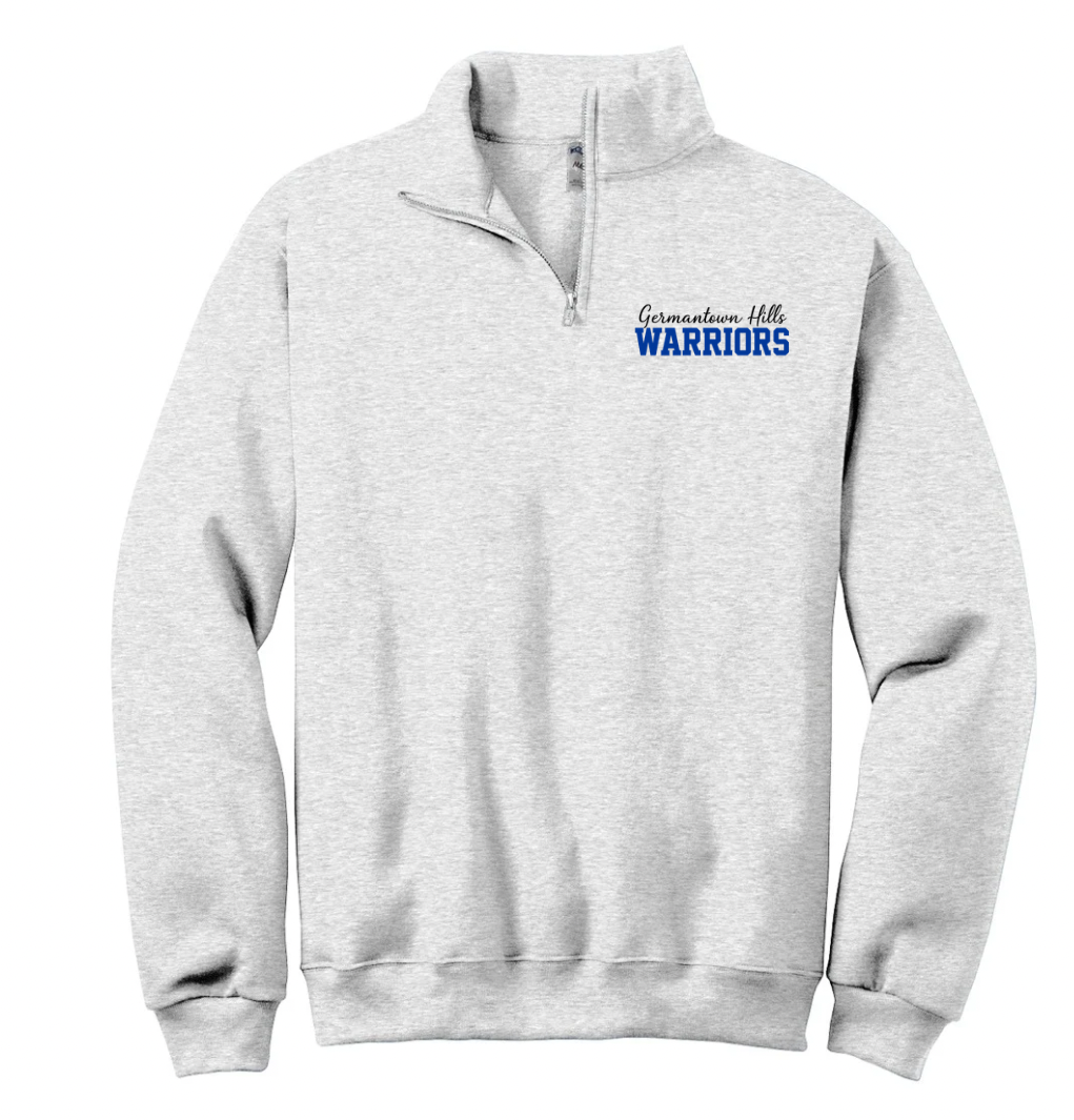 Warriors Script Left Chest Quarter Zip