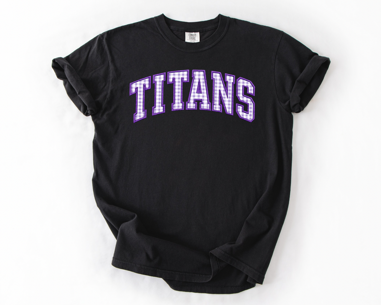 PRE-ORDER Faux Embroidered Checkered Titans Tee