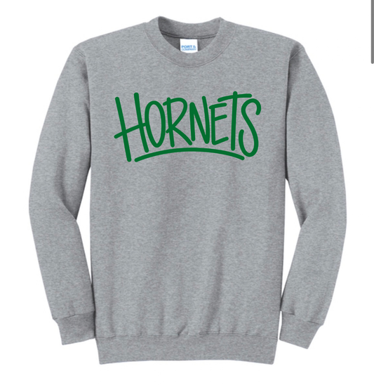 PRE-ORDER Hornets Kelly Green Script Crewneck