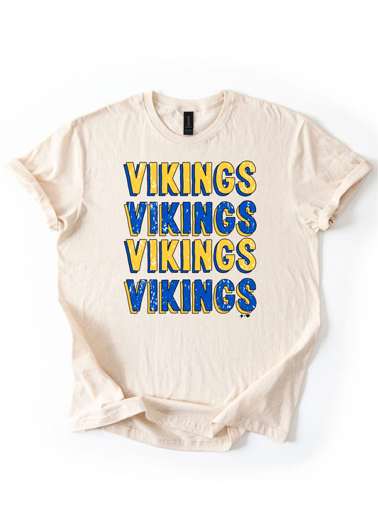 Pre-Order Repeat Vikings Distressed Tee