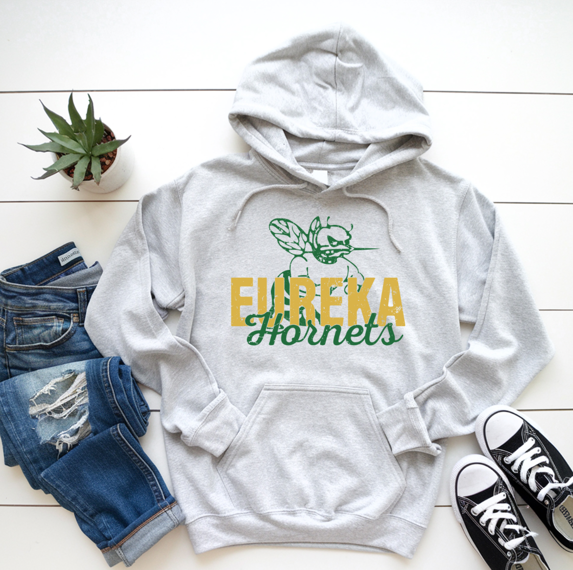 PRE-ORDER Vintage Ash Grey Hornets Sweatshirts