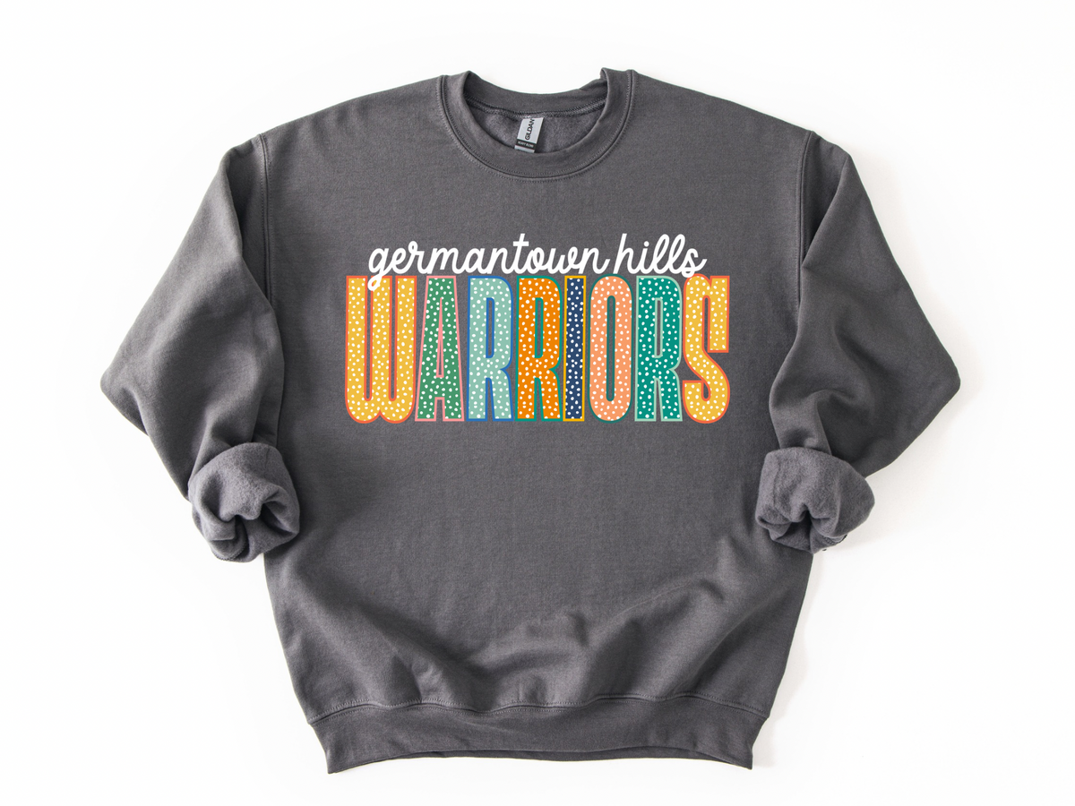 PRE-ORDER Germantown Hills Warriors Polka Dot Sweatshirt