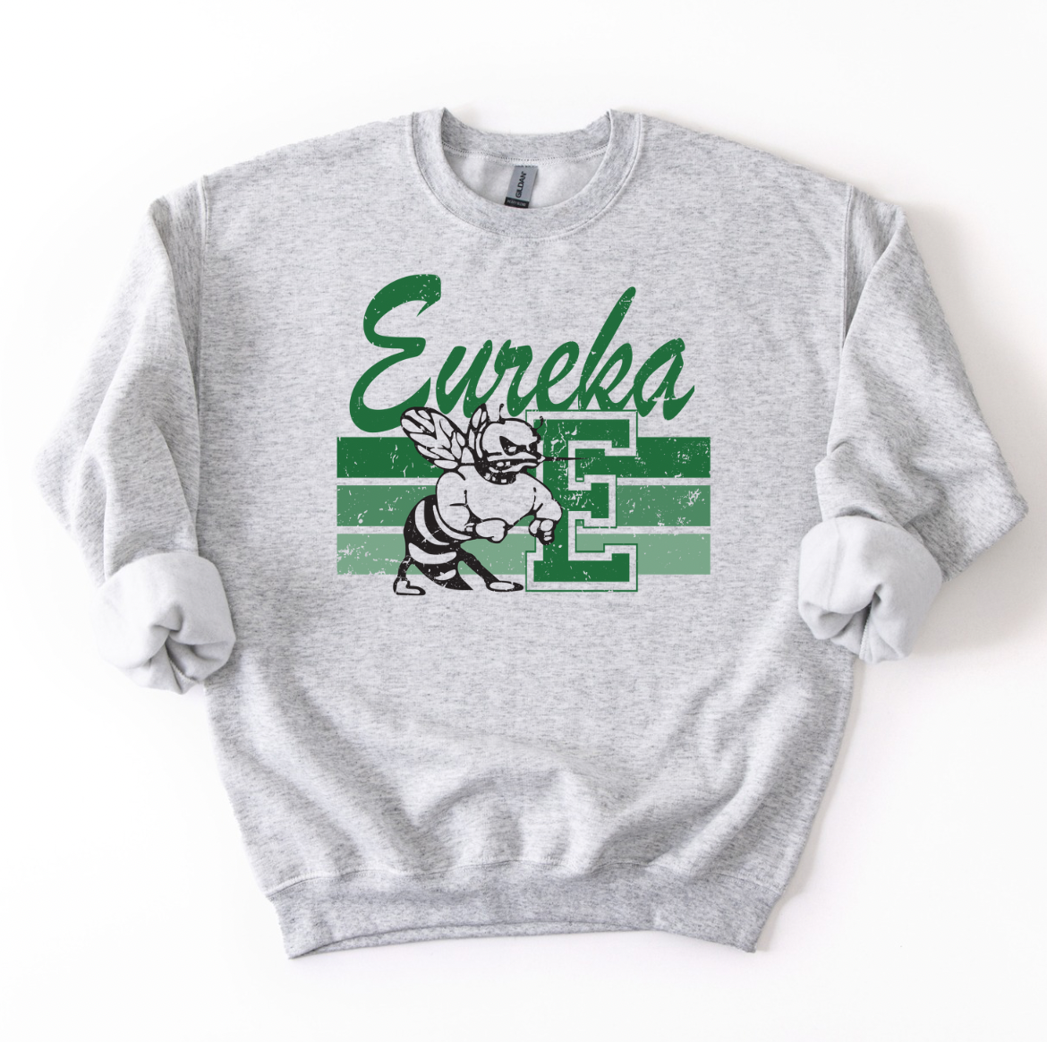 PRE-ORDER Ash Grey Vintage Green Hornets Sweatshirts