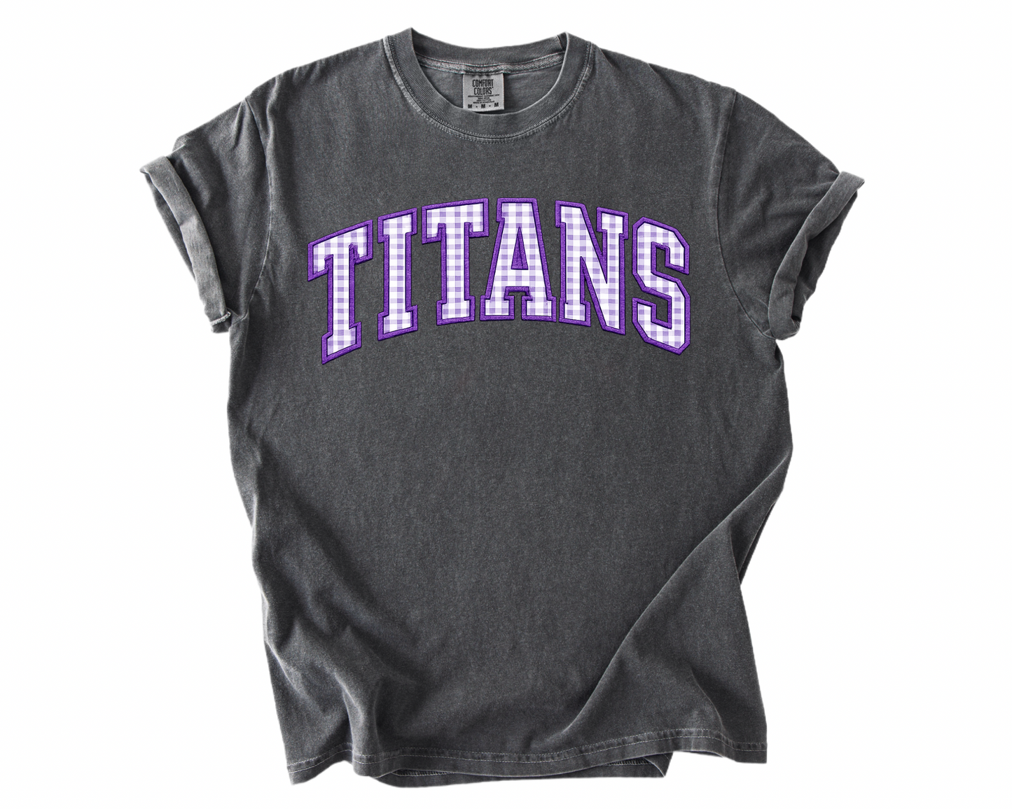 PRE-ORDER Faux Embroidered Checkered Titans Tee