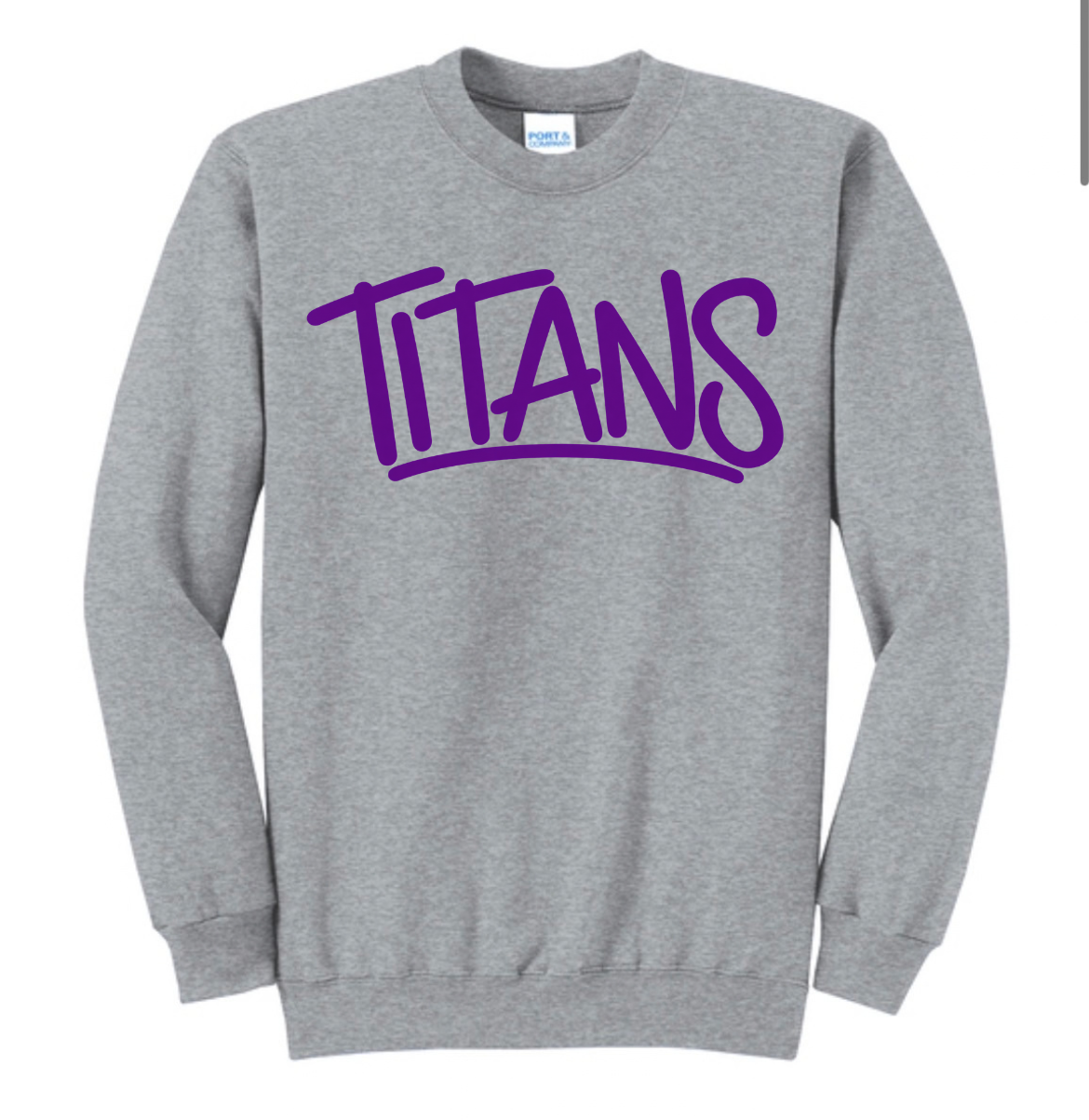 PRE-ORDER Titans Purple Script Crewneck