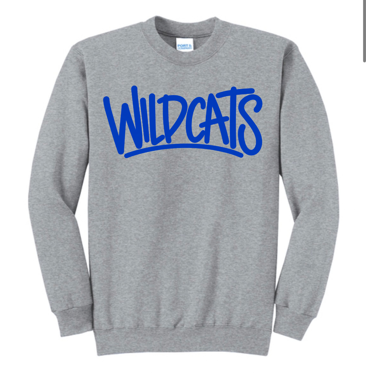 PRE-ORDER Wildcats Blue Script Crewneck