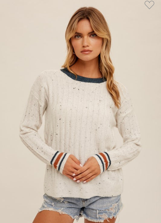 Cream Speckle Sweater