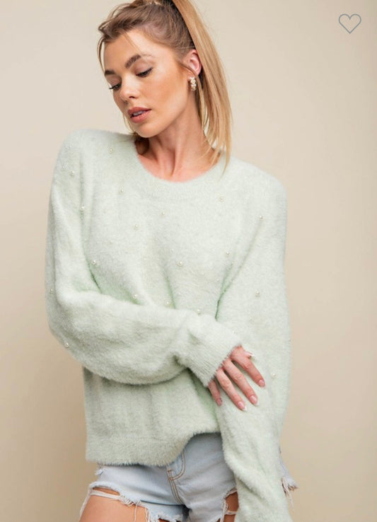 Mint Pearl Sweater
