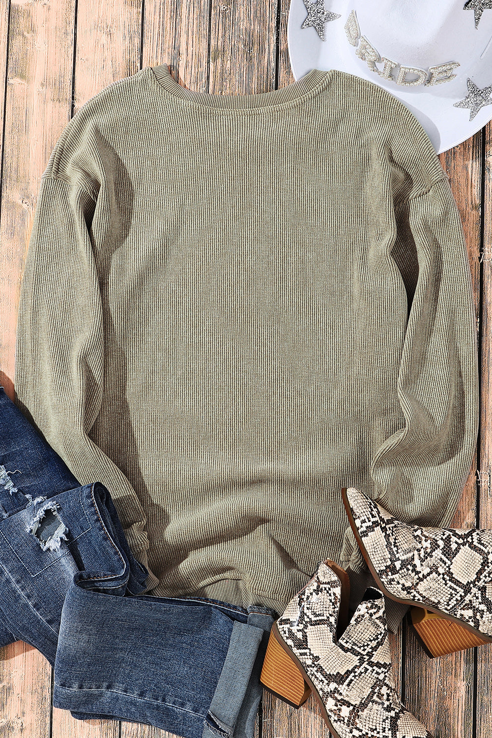 Corded Tunic Sweatshirt