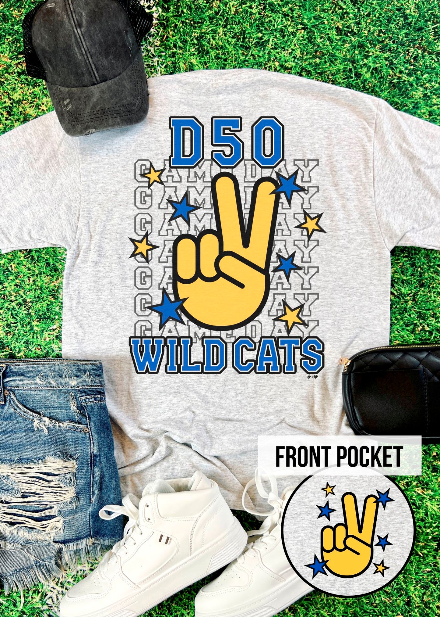 D50 Wildcats Peace Pocket Tee