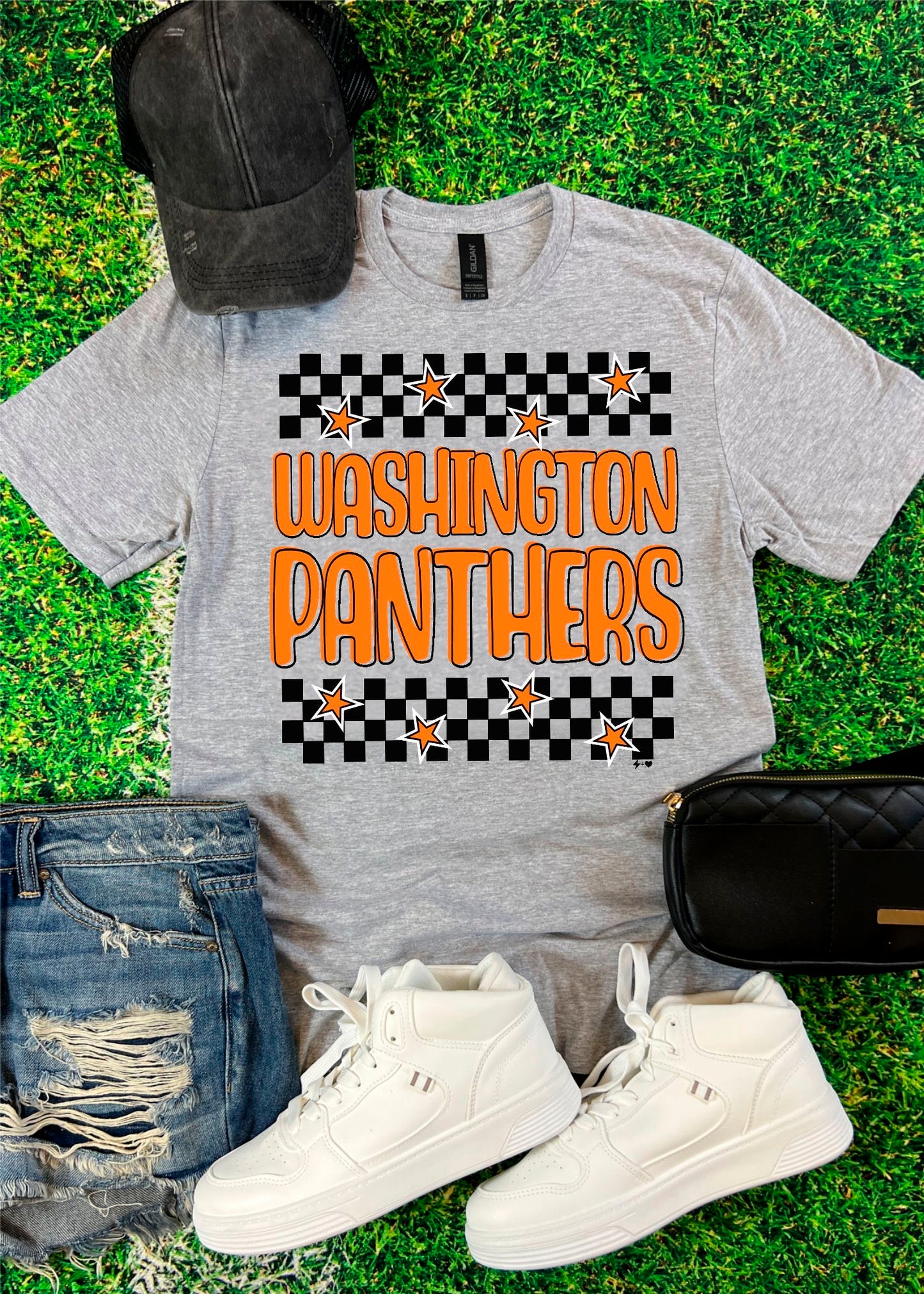 Checkered Panthers Star Tee